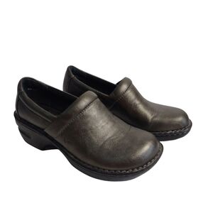 B.o.c. Born Concept Clog Women's Taupe Leather Slip-on Clog Shoes Sz 7